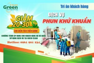 Read more about the article Tri ân khách hàng sử dụng dịch vụ phun khử khuẩn Green Clean