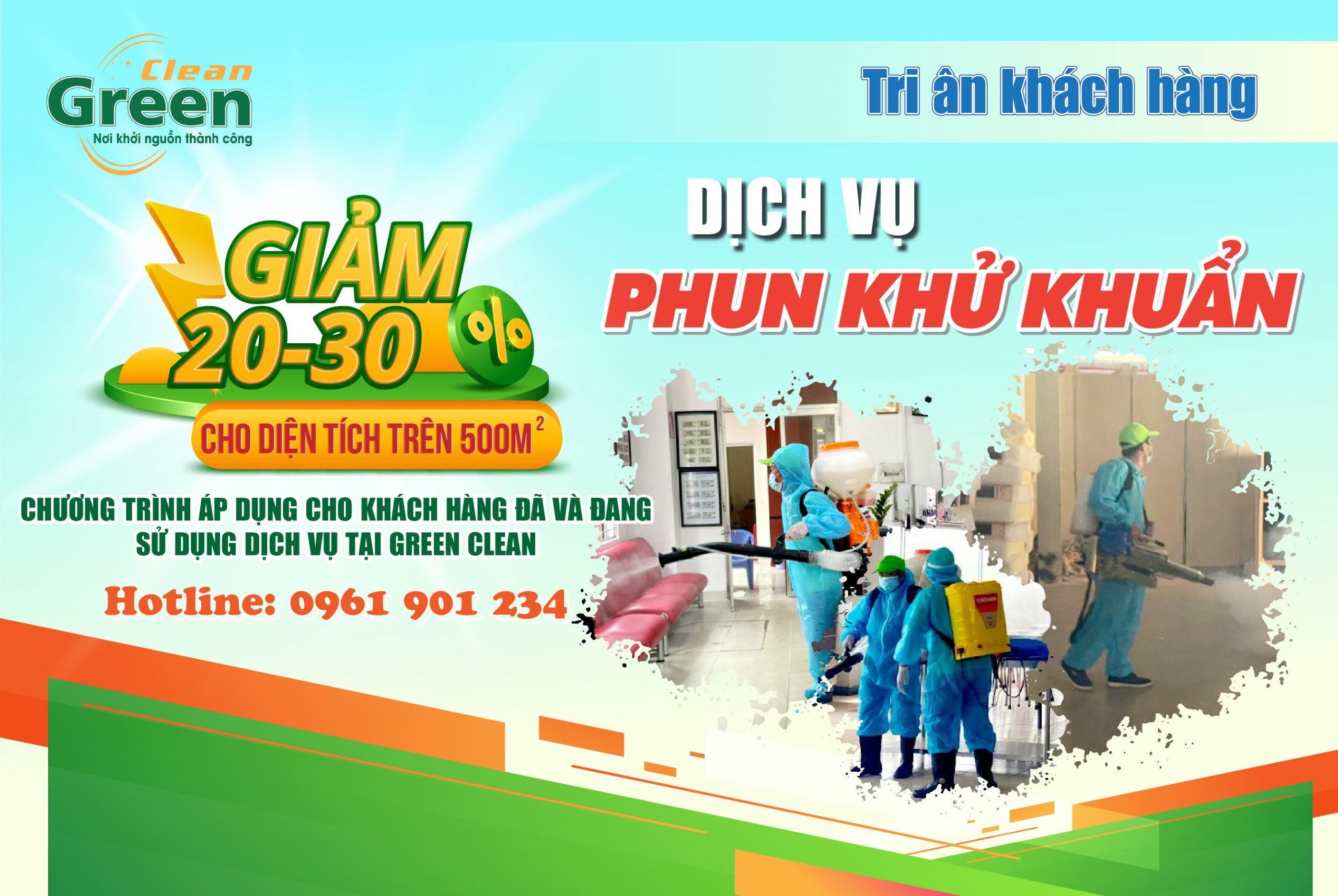 Read more about the article Tri ân khách hàng sử dụng dịch vụ phun khử khuẩn Green Clean